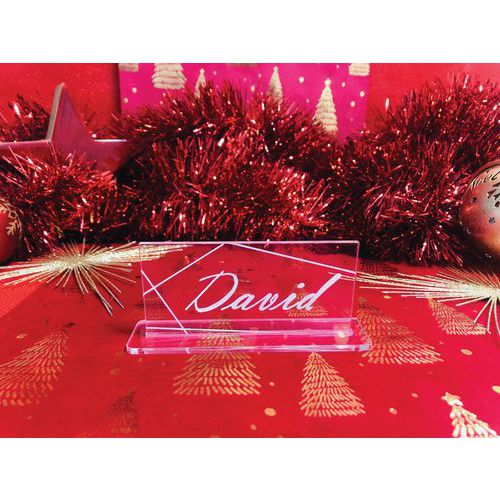 Lot de 20 - Marque-place De Table Acrylique - Rectangle