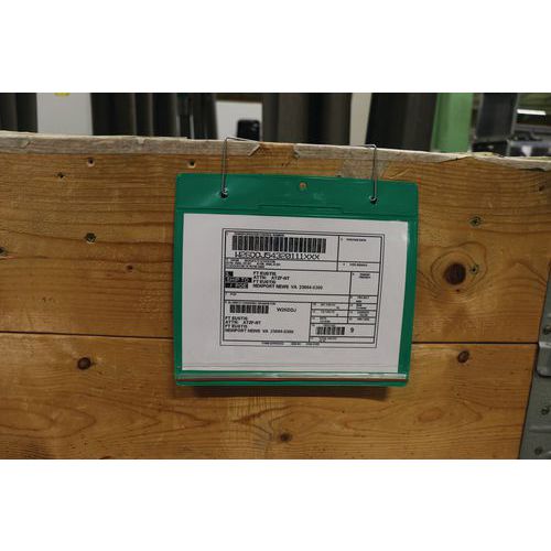 Djois Made By Tarifold - Poche anti-humidité A4 Paysage Vert - 10 pochettes PVC - Repositionnable - Lean Management