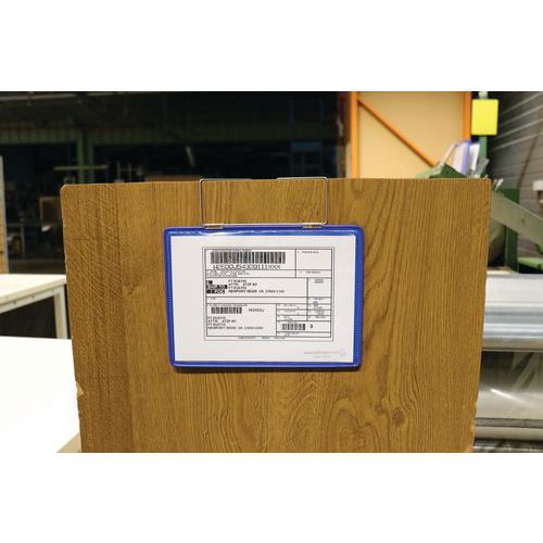 Djois Made By Tarifold - Poche logistique renforcée A4 Paysage Bleu - Lot de 10 - PVC Épais 300 μm - Idéal Lean Management
