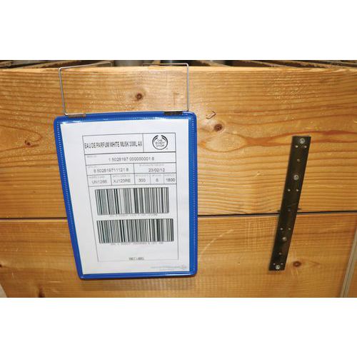 Djois Made By Tarifold - Poche logistique A5 renforcée à accrocher - Portrait Bleu - Lot de 10 - PVC 300 μm - Lean Management