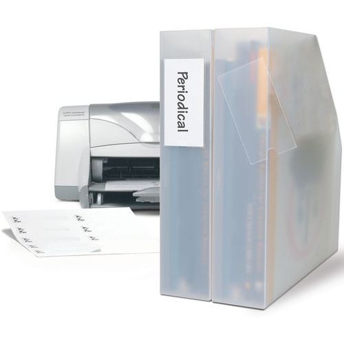 Djois Made By Tarifold - Porte-étiquette adhésif transparent 35x102 mm - Polypropylène - Idéal pour bureau