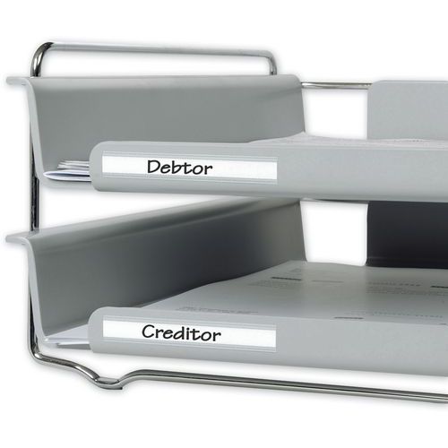 Djois Made By Tarifold - Porte-étiquette adhésif transparent - 150 mm x 20 mm - PVC résistant - Idéal pour bureau