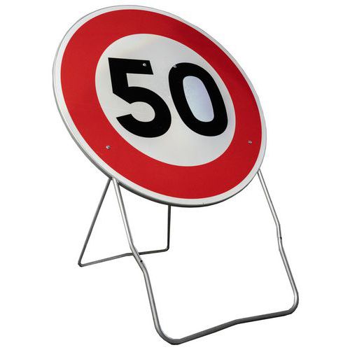Kelias - Panneau Signalisation B14 Limitation Vitesse 10 Km/h - Classe 1 - Rond 650mm - Sécurité Routière