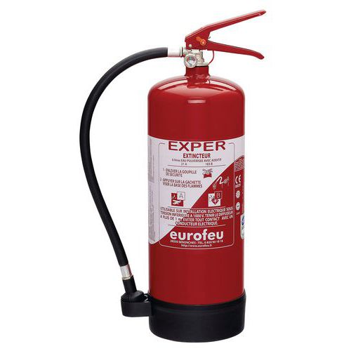 Extincteur EUROFEU Eau pulvérisée + additif ABF - 6 L PP Expert Extincteur EUROFEU Eau pulvérisée + additif ABF - 6 L PP Expert