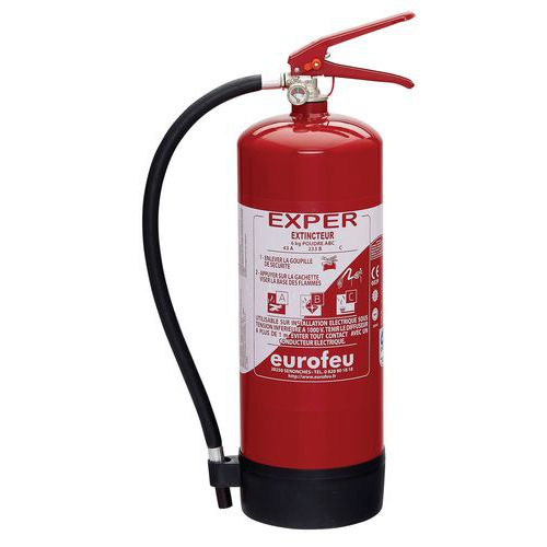 Extincteur Poudre ABC PP 9 KG Gamme Expert - Protection Incendie - Poids 9 kg - Garantie 2 ans