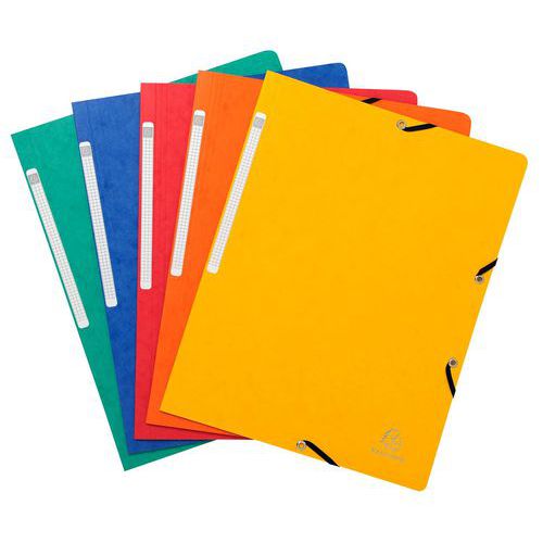 Exacompta - Lot de 10 chemises à élastiques A4 355g - Dos 1.5cm - Carton recyclé - Classement éco-responsable