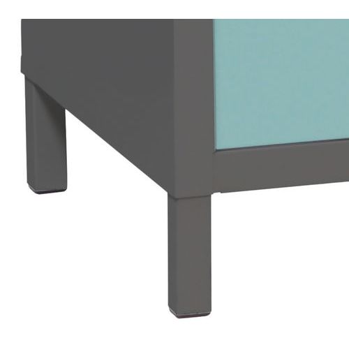 Anjou Tolerie - Pieds Carrés pour Armoire Penderie - Anthracite - Lot de 4 - Rangement et Stabilité