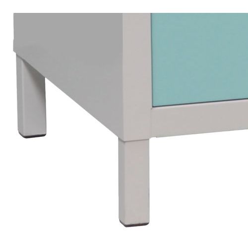 Jeu de 4 pieds carrés pour armoire penderie rangement - Gris clair - Anjou Tolerie