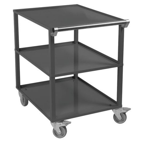 Desserte mobile 3 plateaux Anthracite 7016 - Etablis Francois - Anjou Tolerie