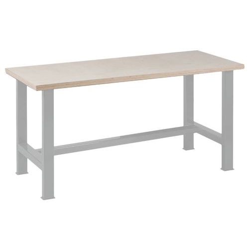 Anjou Tolerie - Établi Fixe Plateau Multiplis Hêtre - 1750 x 750 x 840 mm Gris Clair - Charge 1500 kg - NF Environnement