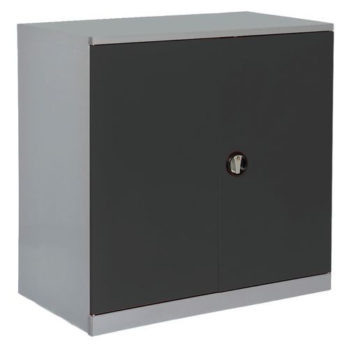 Anjou Tolerie - Armoire Basse Atelier 1000x500x1000mm Gris Clair/Anthracite - 2 Portes Battantes à Clé - Charge 1000kg - Livrée Montée