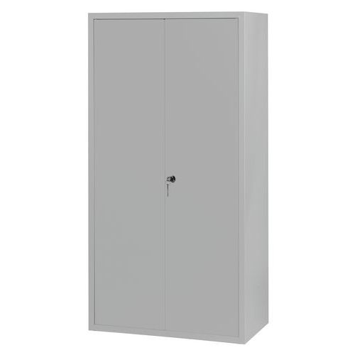 Armoire Penderie-rangement L900 Corps Gris Clair Portes Gris 7035