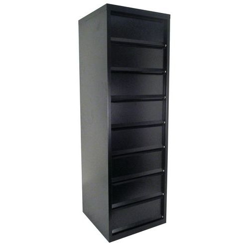 Classeurs 8 Clapets Abattants Métal Noir