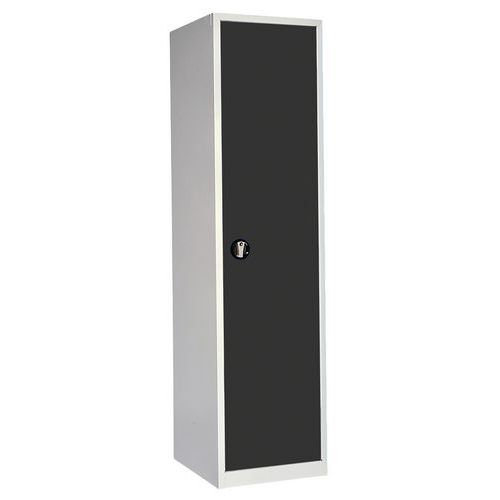 Armoire haute 1 porte battante - 500 x 725 x Ht 1950 Gris clair/Anthracite 7016 - Anjou Tolerie