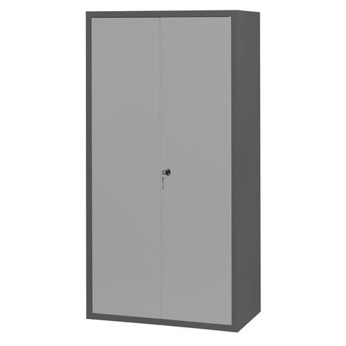 Armoire Penderie-rangement L1200 Corps Anthracite Portes Gris 7035