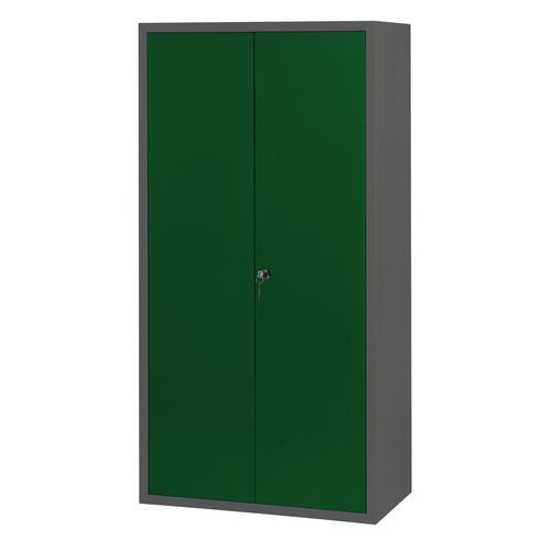 Armoire Penderie-rangement L1200 Corps Anthracite Portes Vert 6029