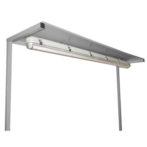 Anjou Tolerie - Réhausse Support Néon pour Établi - 2000 mm Gris 7035 - Acier Robuste - 7 Ans Garantie