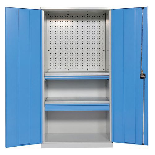 Anjou Tolerie - Panneau Support Outillage Fond d'Armoire - 1250mm Gris Clair RAL 7035 - Mobilier d'Atelier Robuste