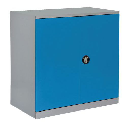 Anjou Tolerie - Armoire Basse d'Atelier Acier Gris Clair/Bleu 1250x725x1000mm - Livrée Montée - Garantie 7 Ans