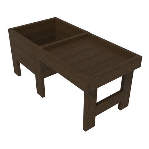 Jardinière 4 Pieds Et Table De Rempotage En Prolongement - Marron