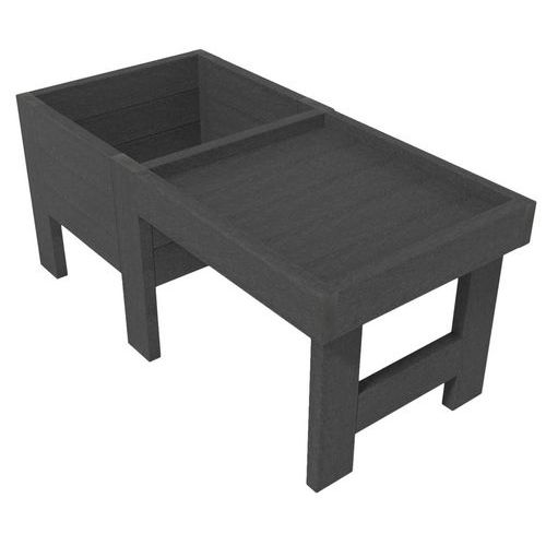 Jardinière 4 Pieds Et Table De Rempotage En Prolongement - Gris