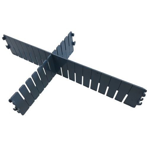 Hupfer - Séparateur pour bac ajouré Iso-Stock - 400 x 200 mm - ABS Bleu - Rayonnage médical