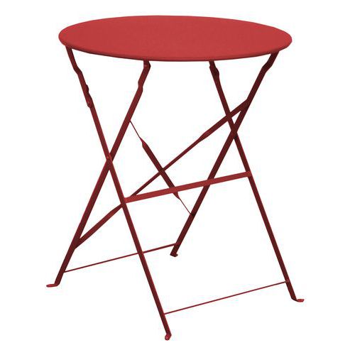 Gueridon Rond 60 Cm Cuba Rouge