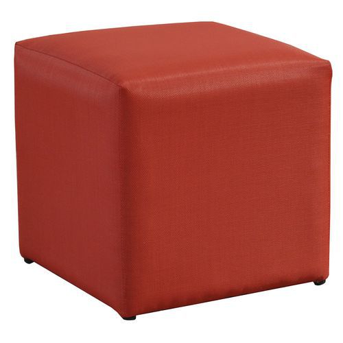 Tabouret Cub Alu/tpep Rouge