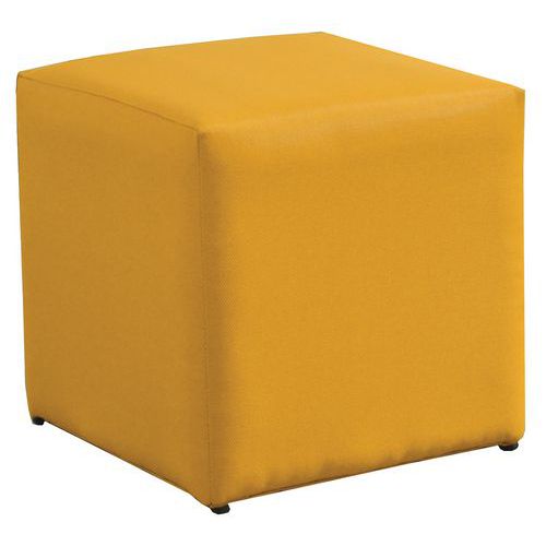 Tabouret Cub Alu/tpep Moutarde