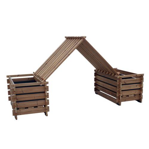 Cabane Végétalisée Carré Serre 2 Bacs 05 M² Pour Plantes Grimpantes