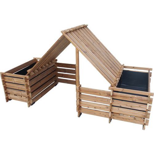 Cabane Végétalisée 2 Barrières 2 Bacs De 05 M² Pour Grimpantes