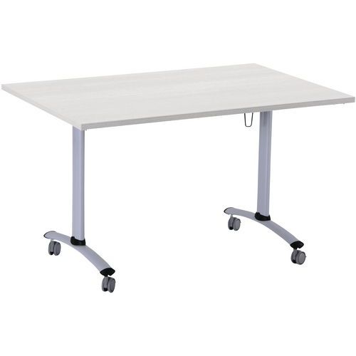 Table Pliante Axe Stratifiée 140x80 Cm Gris/alu