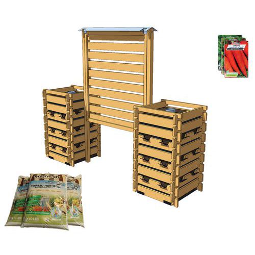 Ensemble 2 Tours Potagères Et Panneau D'affichage