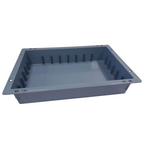 Hupfer - Bac de stockage médical Iso-Stock ABS - 600x400x50mm - Plein - Rayonnage Santé