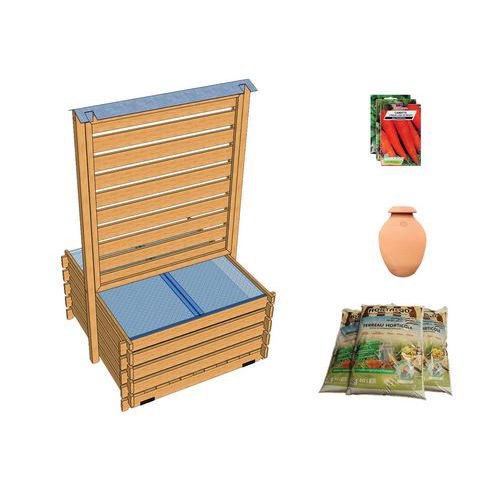 Bac 1m² Hauteur 58 Cm Combiné Avec Un Panneau D'affichage