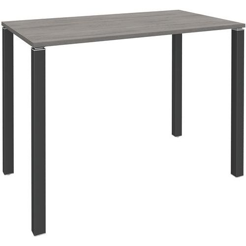 Table Haute 4 Pieds L120xh105xp60cm Chêne Gris/pied Carbonne
