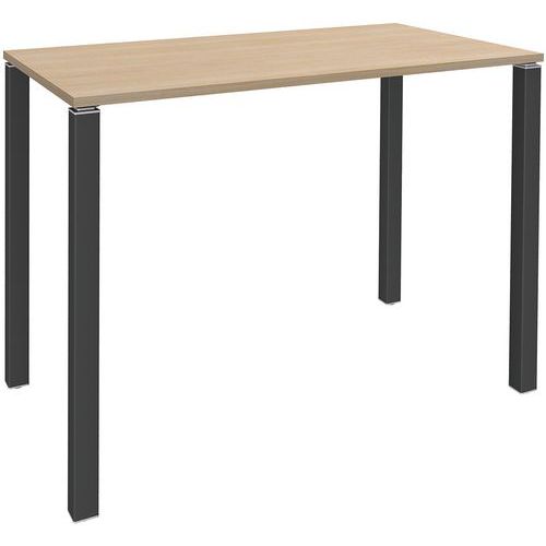 Table Haute 4 Pieds L140xh105xp60cm Chêne Clair/pied Carbone