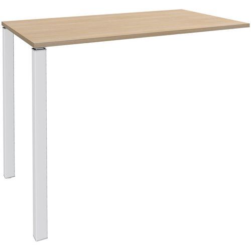 Table Haute 2 Pieds L140xh105xp60cm Chêne Clair/pied Blanc