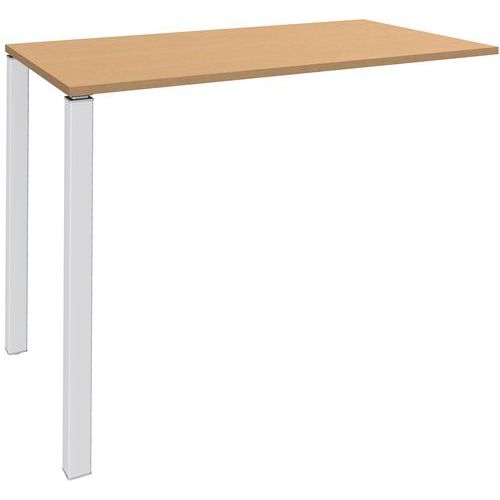 Table Haute 2 Pieds L140xh105xp60cm Hêtre/pied Blanc