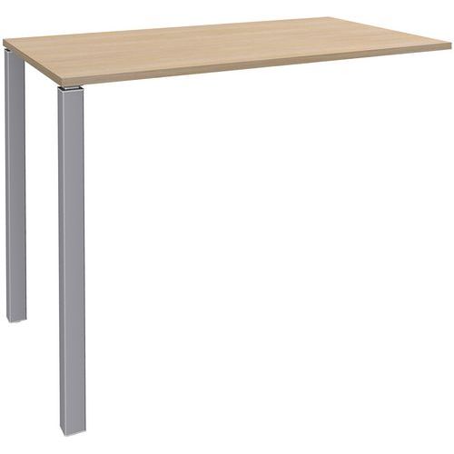 Table Haute 2 Pieds L140xh105xp60cm Chêne Clair/pied Alu