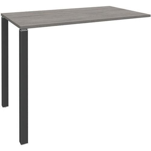 Table Haute 2 Pieds L140xh105xp60cm Chêne Gris/pied Carbonne