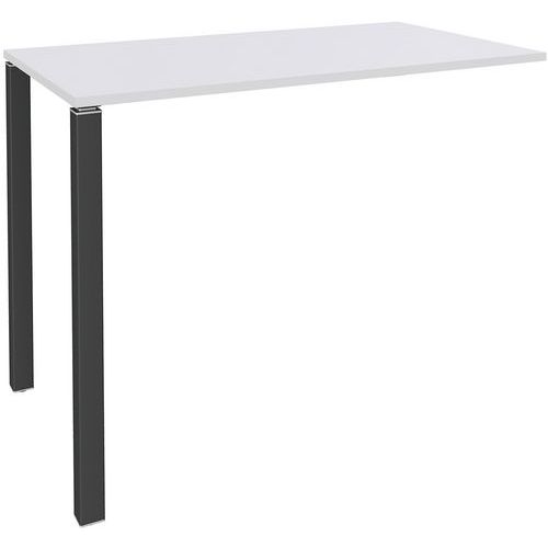 Table Haute 2 Pieds L120xh105xp60cm Blanc/pied Carbonne