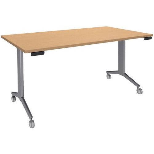 Table 160x80 Cm Hêtre/pied Alu