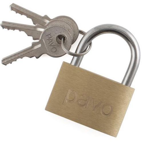 Pavo - Cadenas Laiton 40mm - 3 Clés - Serrurerie et Condamnation