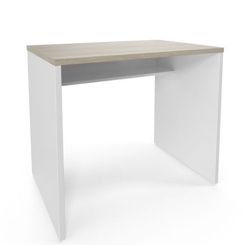 Bureau Viva Droit 90x76x60cm Chêne Blanc - Design Classique et Fonctionnel