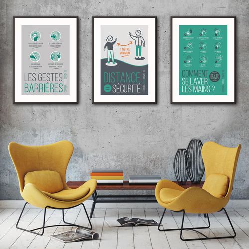 Cadre D'affichage gardez Vos Distances - Paperflow