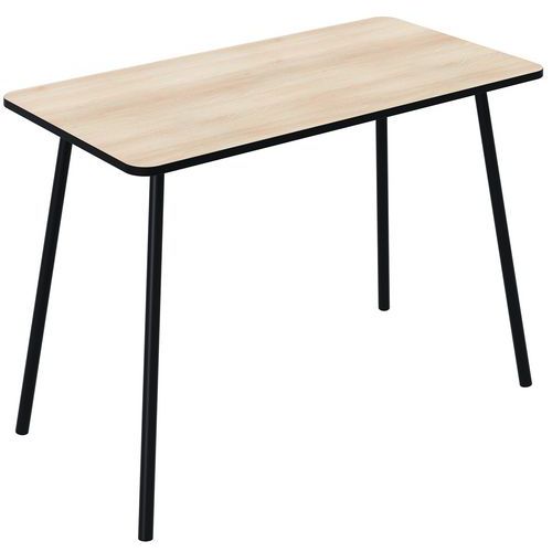 Bureau Home Office Hop 100x50 Cm Hêtre/noir