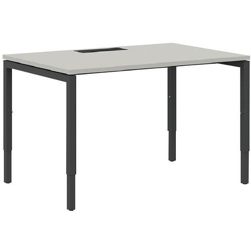 Bureau Droit 160 Cm Pieds U Ajust Gris/anthracite Manutan