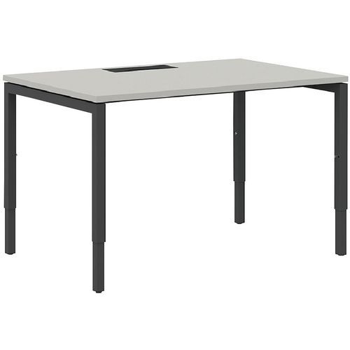 Bureau Droit 140 Cm Pieds U Ajust Gris/anthracite Manutan