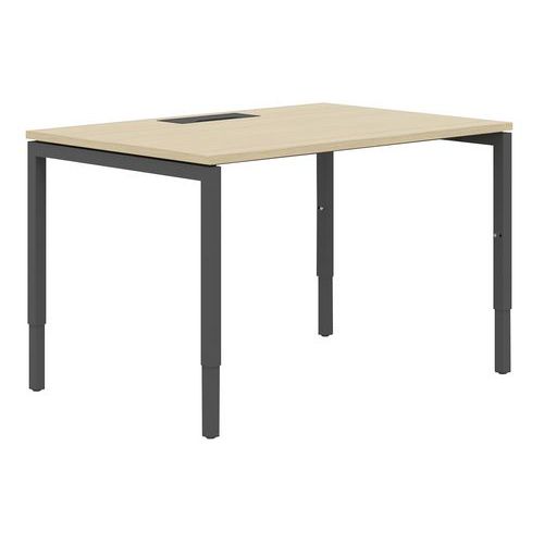 Bureau Droit 140 Cm Pieds U Ajust Chêne/anthracite Manutan